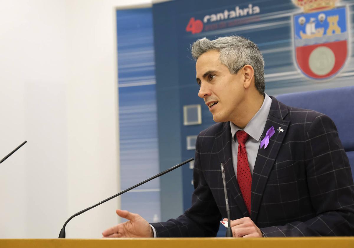 Pablo Zuloaga, durante la rueda de prensa posterior al Consejo de Gobierno