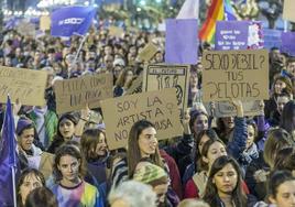 Imagen de la manifestación celebrada en Santander esta semana con motivo del 8M en la que se reclamó el fin de la violencia machista.