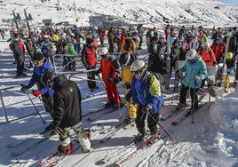 Imagen de archivo de la estación de Alto Campoo, el primer fin de semana de febrero.