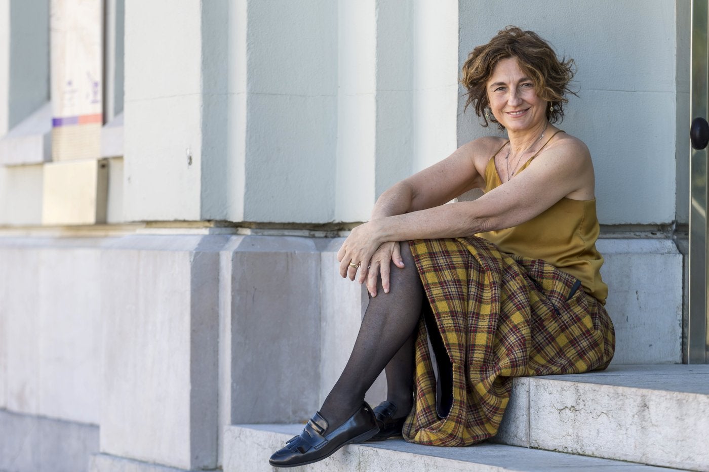 La poeta y escritora Paloma Bienert posa en el Palacete.