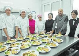 De izquierda a derecha, Hugo Lombilla, Unai Calderón, Inma Rodríguez, Adriana Renedo, Eugenia Florez, Alfredo Lana y Carlota García.