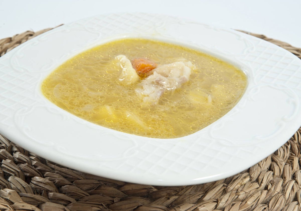 Sopa de bacalao, un buen entrante.