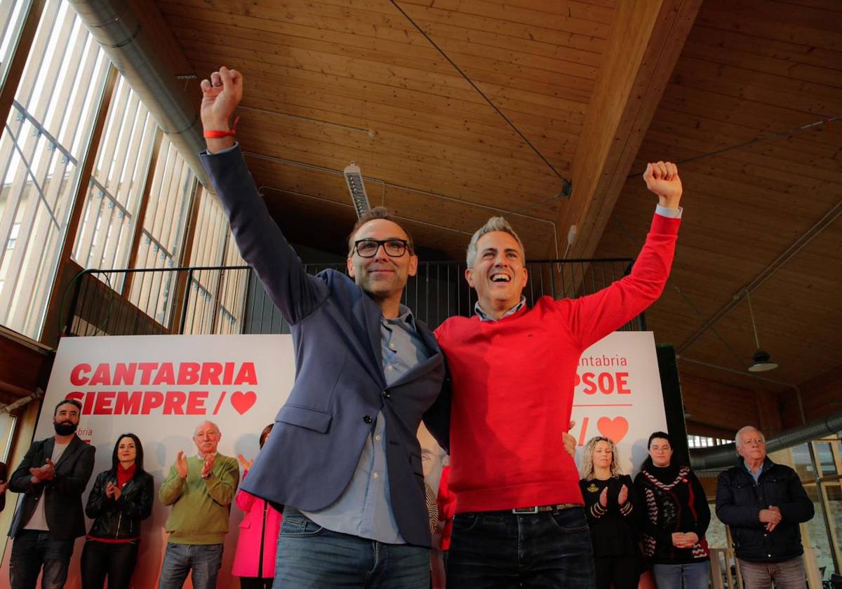 Sergio Balbontín y Pablo Zuloaga en el acto de presentación de la candidatura.