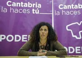 Mónica Rodero, integrante de la dirección autonómica de Podemos y candidata al Parlamento de Cantabria de la coalición IU-Podemos