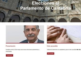 La portada de la web institucional que el Gobierno tendrá que modificar