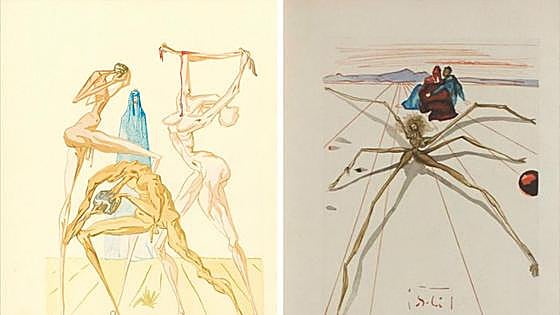 El divino Dalí ilustra la comedia de Dante