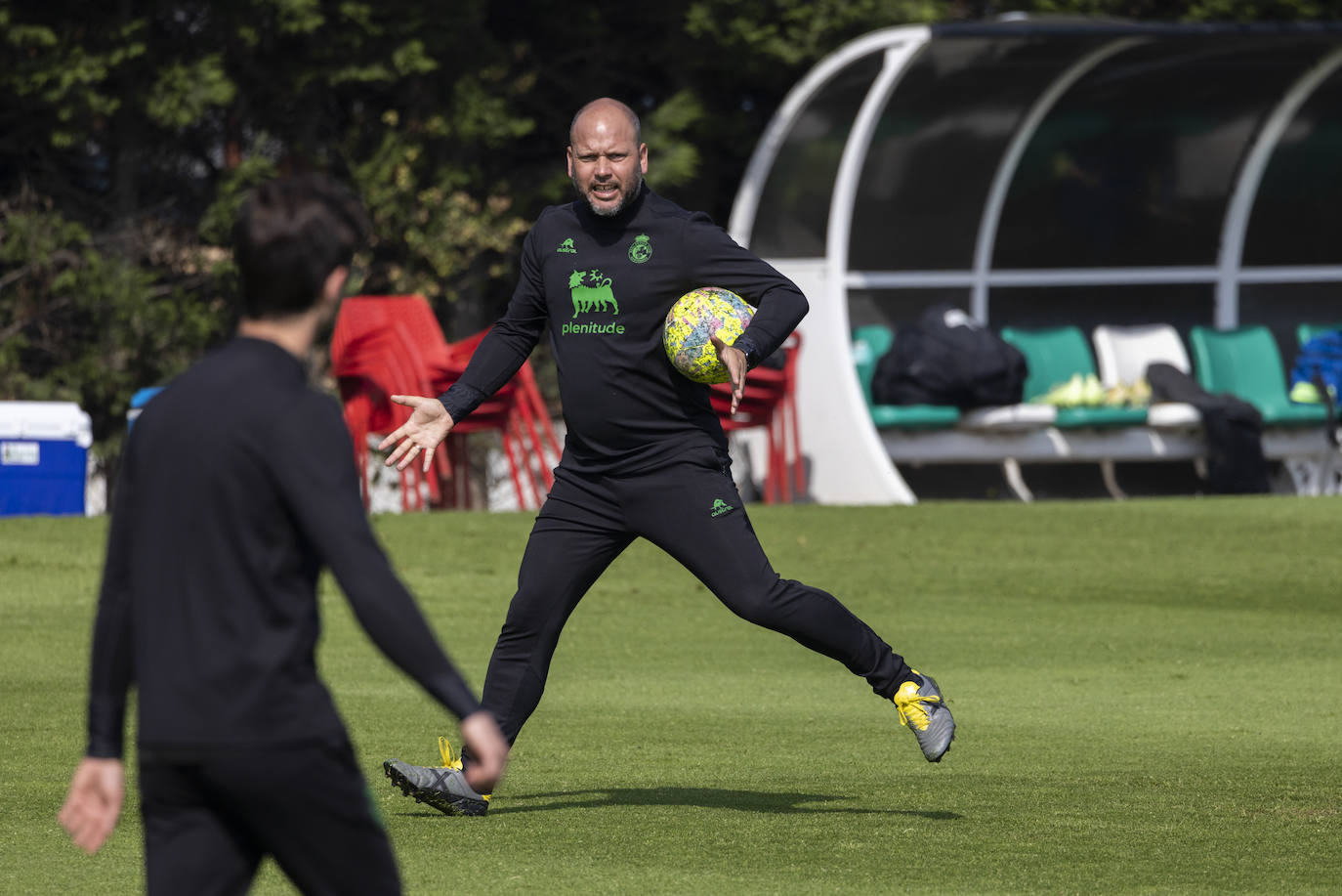 José Alberto dispuso una sesión intensa, la penúltima antes del partido. 