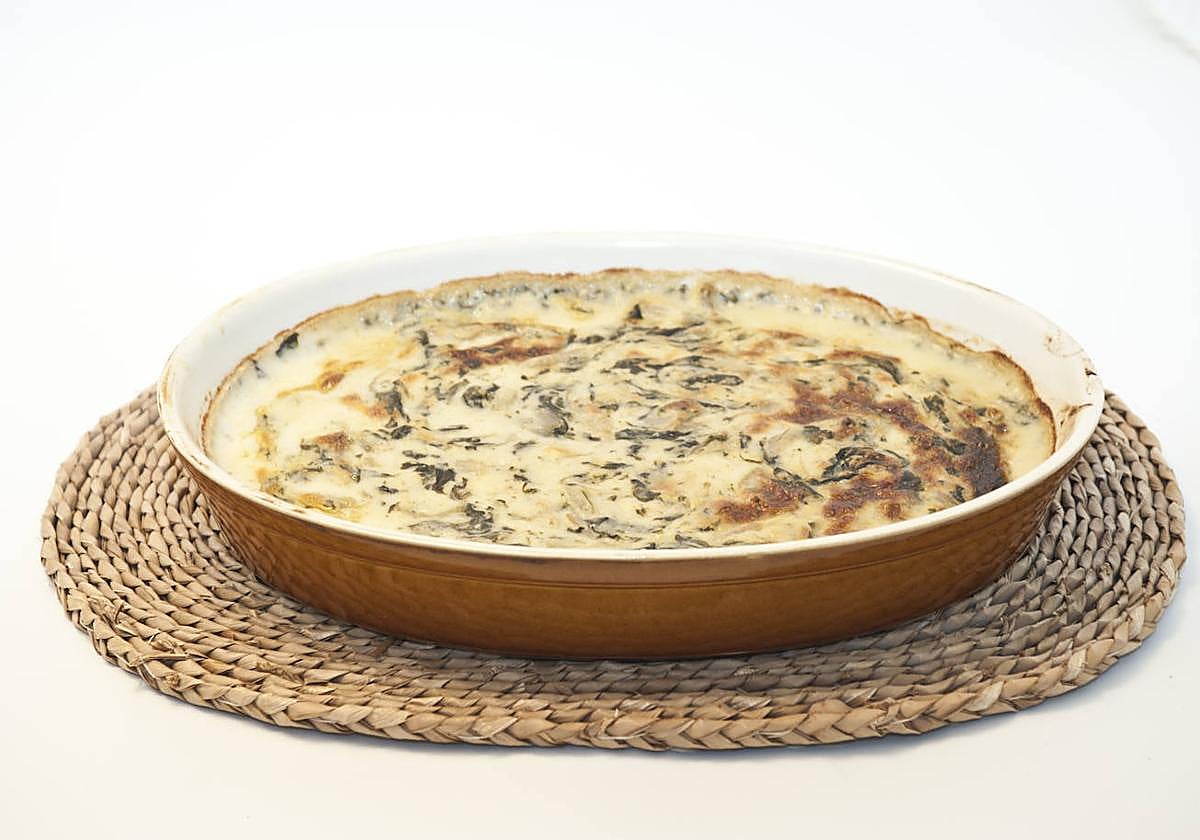 Acelgas con crema de limón.