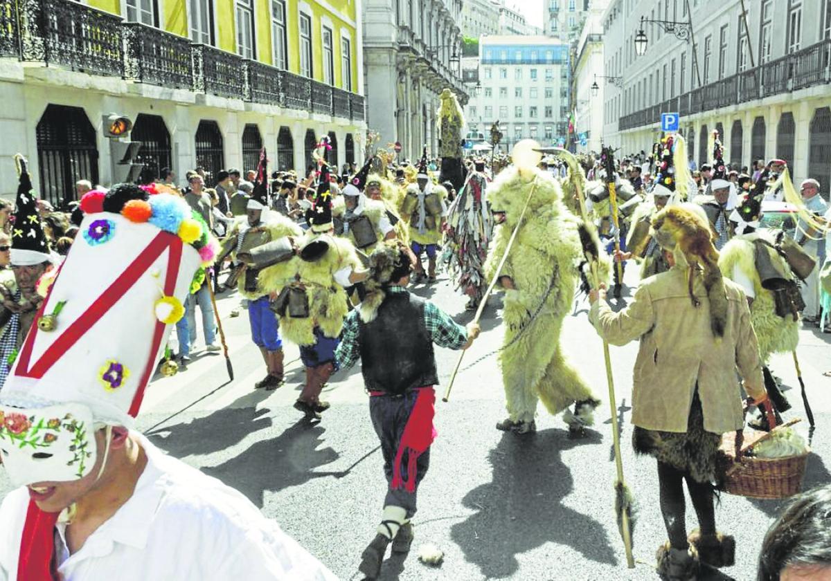 La Vijanera participó hace unos años en el encuentro internacional de mascaradas celebrado en Lisboa (Portugal).