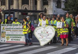 La última marcha celebrada en Santander por la asiciación Cantabria Solidaria por el 0,77%.