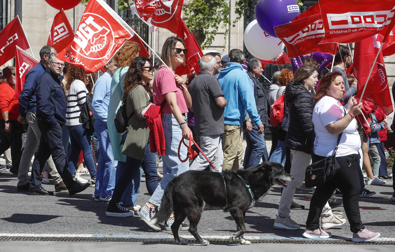 Las mejoras salariales han centrado las reivindicaciones de los dos sindicatos en este Primero de Mayo. 