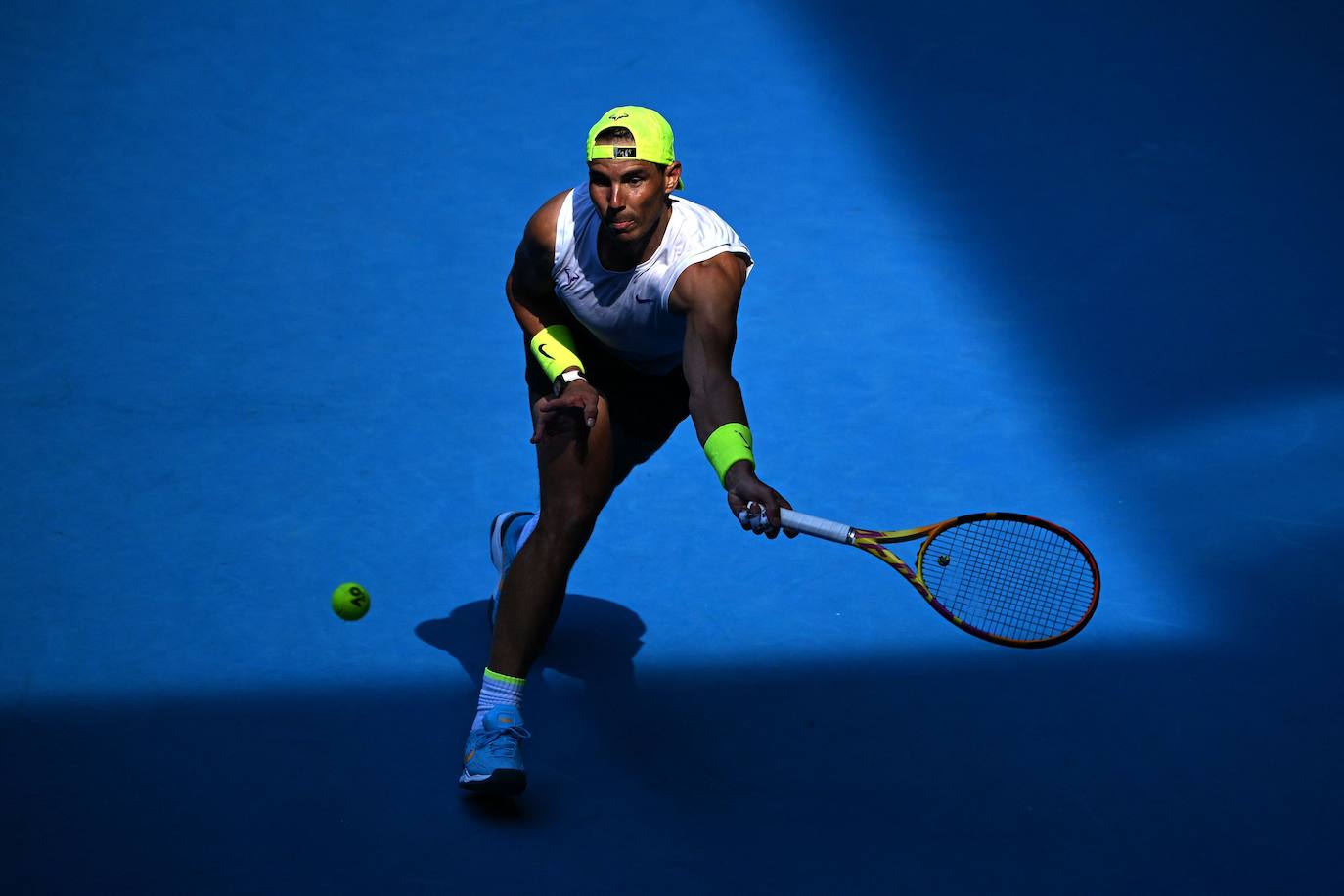 Nadal, durante un entrenamiento en Australia durante este año.