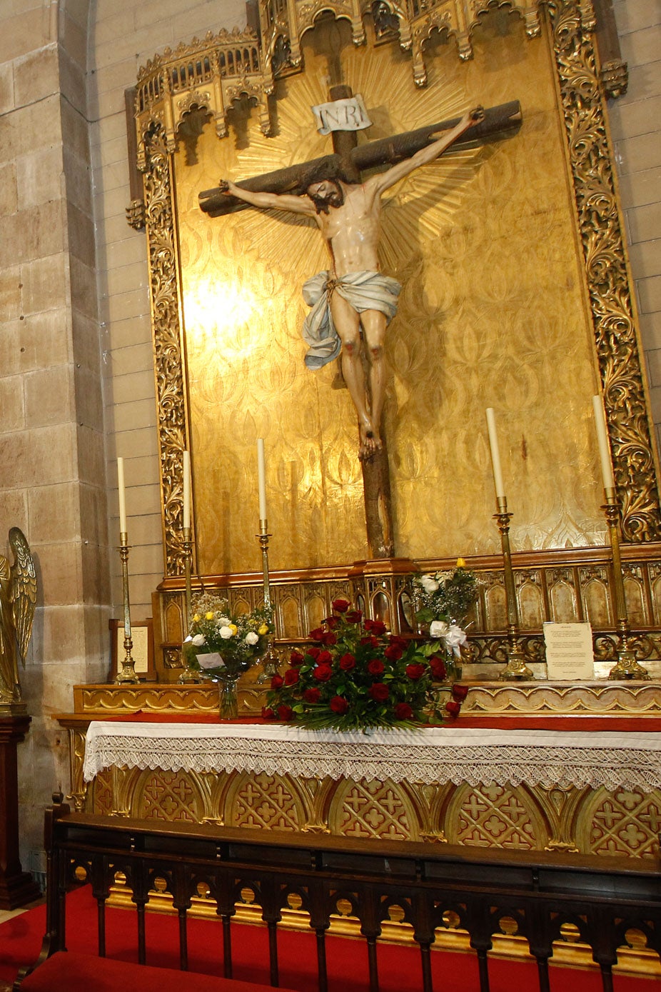 El conocido como Cristo de la Agonía es uno de los bienes más preciados de la parroquia de La Asunción.