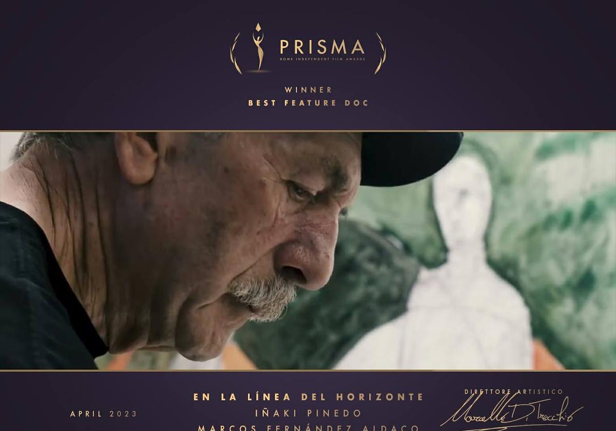 Orallo, en un fotograma del documental bajo la orla del premio romano.