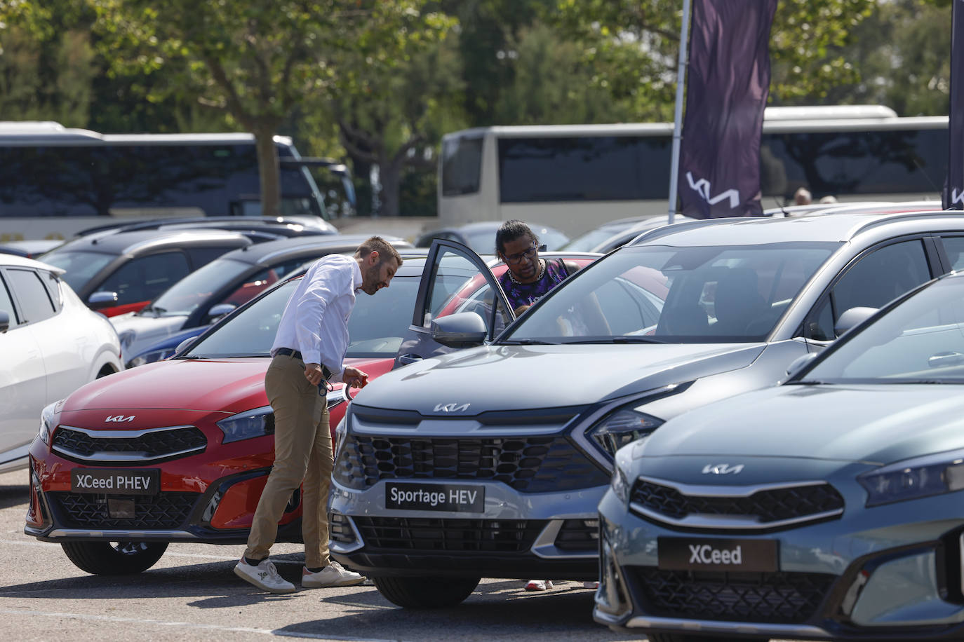 Se exponen una gran variedad de marcas de coches.