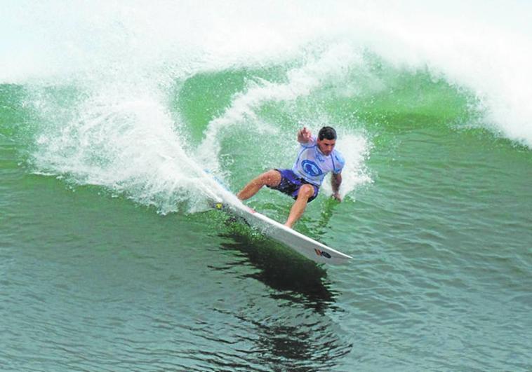 Gonzalo Gutiérrez, en una de las mangas del último día de competición en el Mundial de El Salvador.