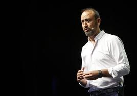 Javier López Estrada, durante un mitin electoral.