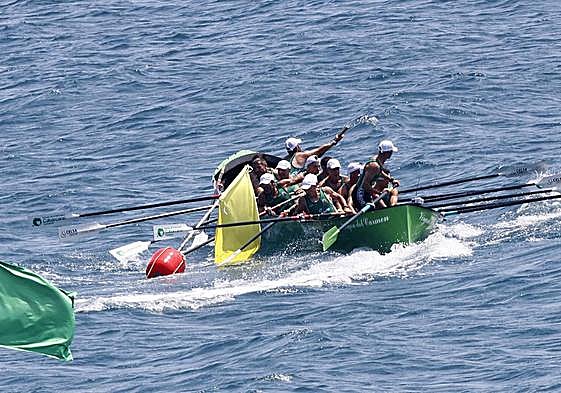 La Virgen del Carmen, el pasado domingo en aguas de Mundaka.