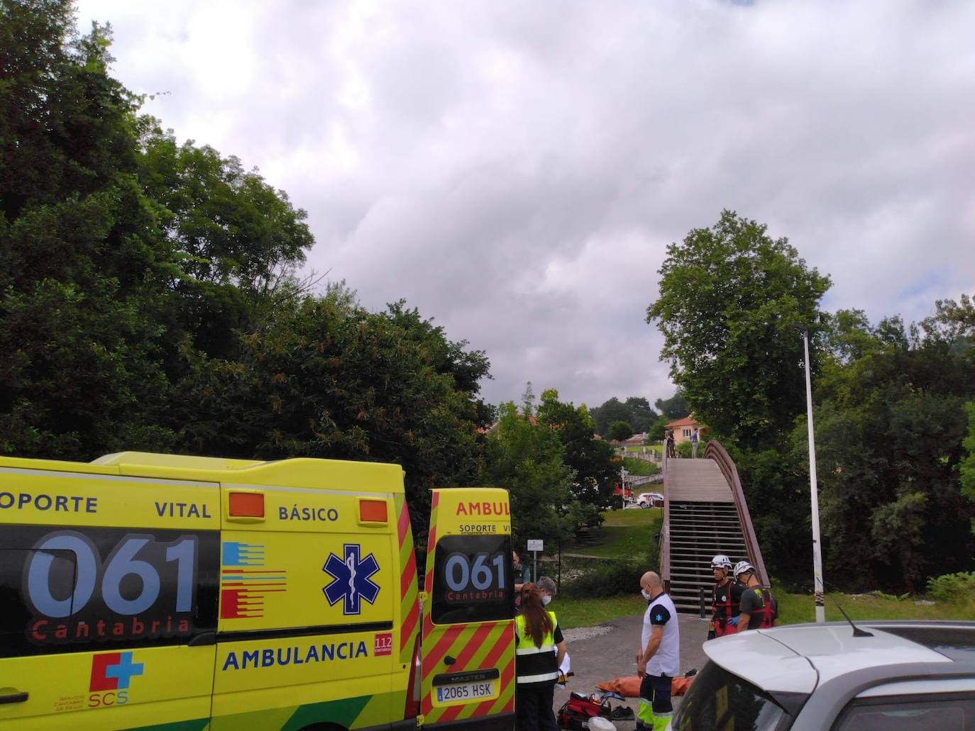 Rescatado tras caer al río en Puente Viesgo y quedar inconsciente