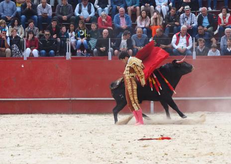 Imagen secundaria 1 - Festejo de triunfo y terna a hombros en la plaza de Requejo