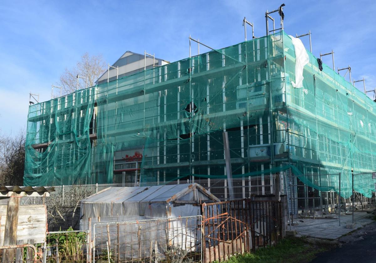 Obras de ventilación en la fachada de la ludoteca municipal.