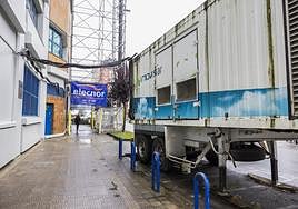 El generador de Telefónica, ubicado en el barrio de Cazoña.