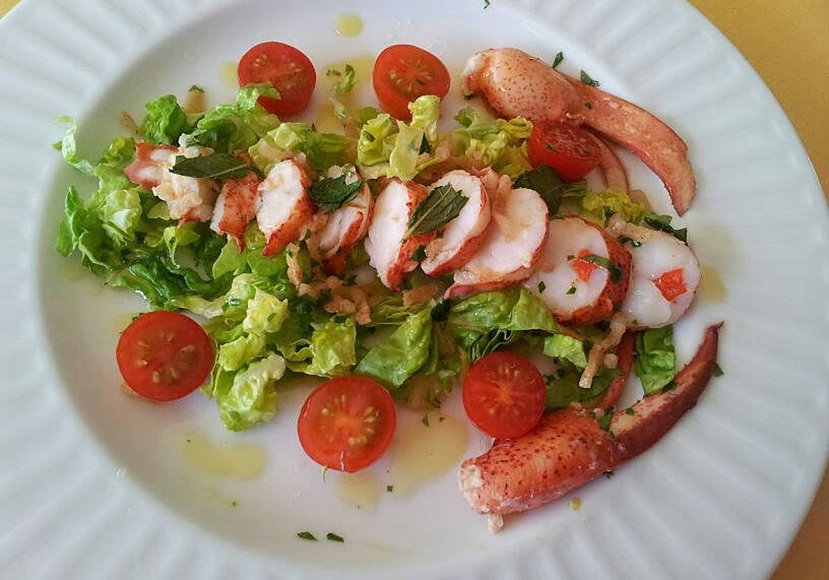 Ensalada de bogavantes.