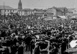 Antiguo mercado de La Llama, el foco ganadero fundamental de Torrelavega antes de la construcción del Ferial.