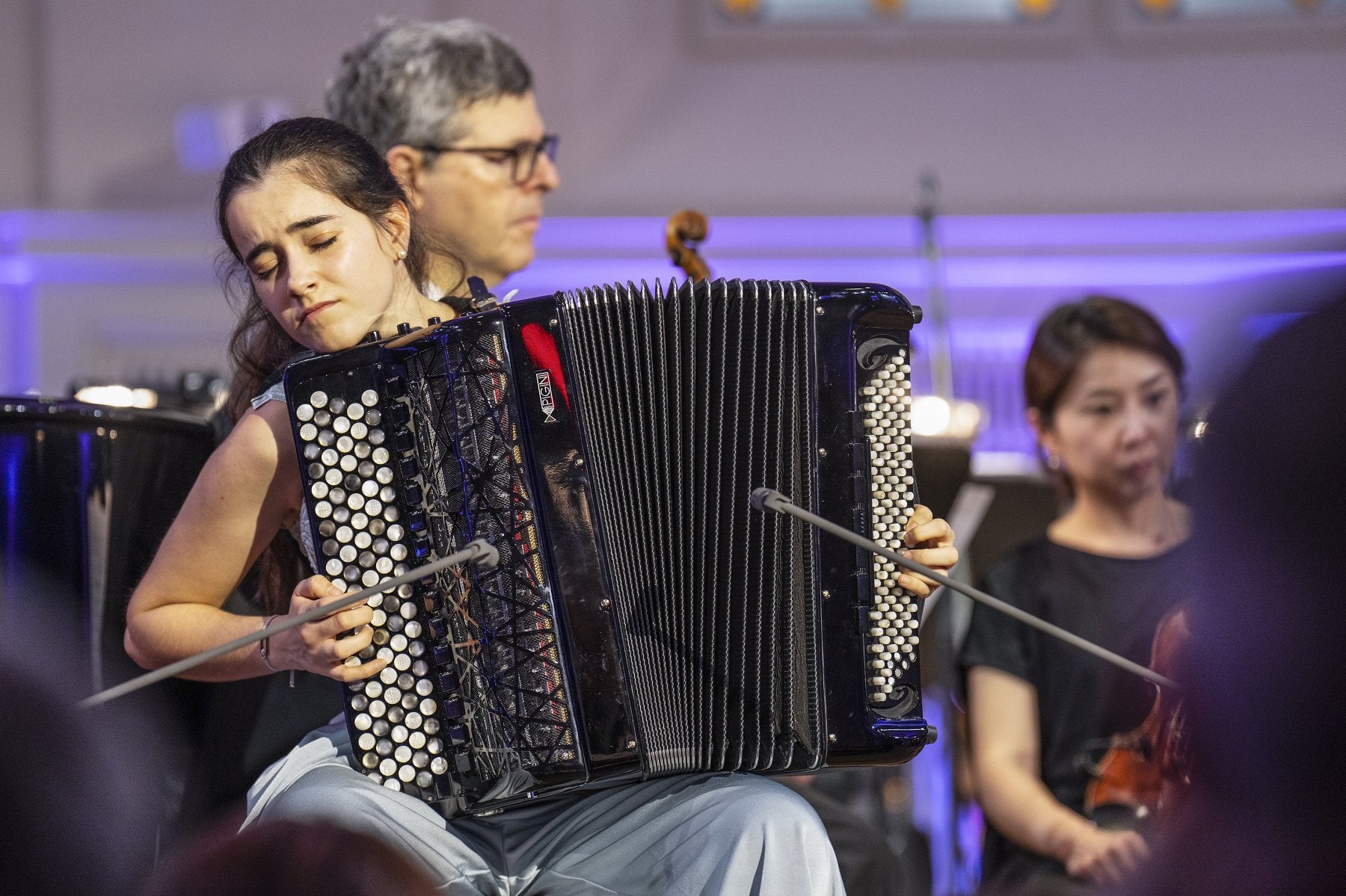 Marta Cubas durante su actuación en la final del concurso en el Konzerthaus de Viena.