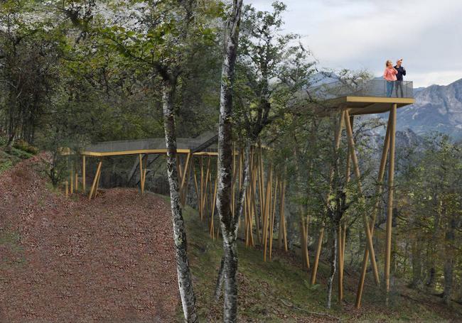 Mirador en el puerto de Panderrueda.