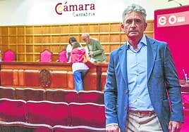 Tomás Dasgoas, nuevo presidente de la Cámara de Comercio de Cantabria, el lunes tras ser elegido.
