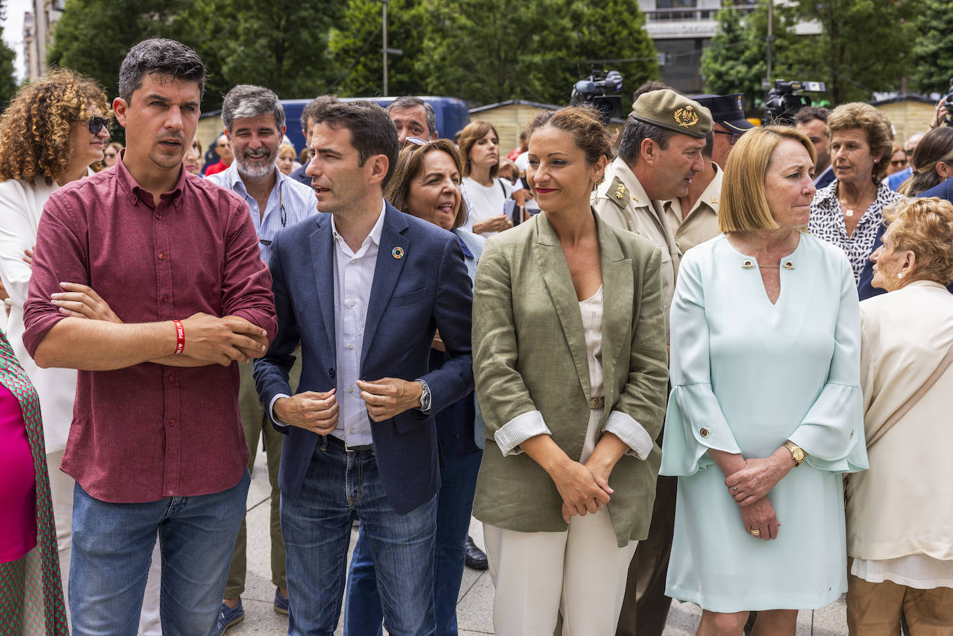 De izquierda a derecha, Daniel Fernández, Pedro Casares, Ainoa Quiñones y Pilar Jiménez