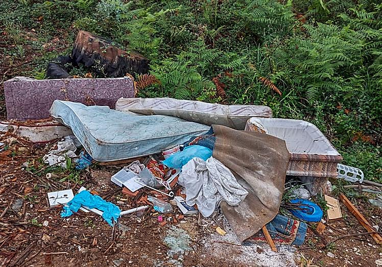 Imagen principal - Más basura en vertederos ilegales y basura acumulada en puntos limpios.