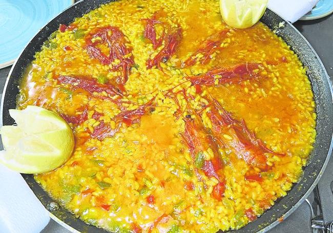 Arroz con carabineros.