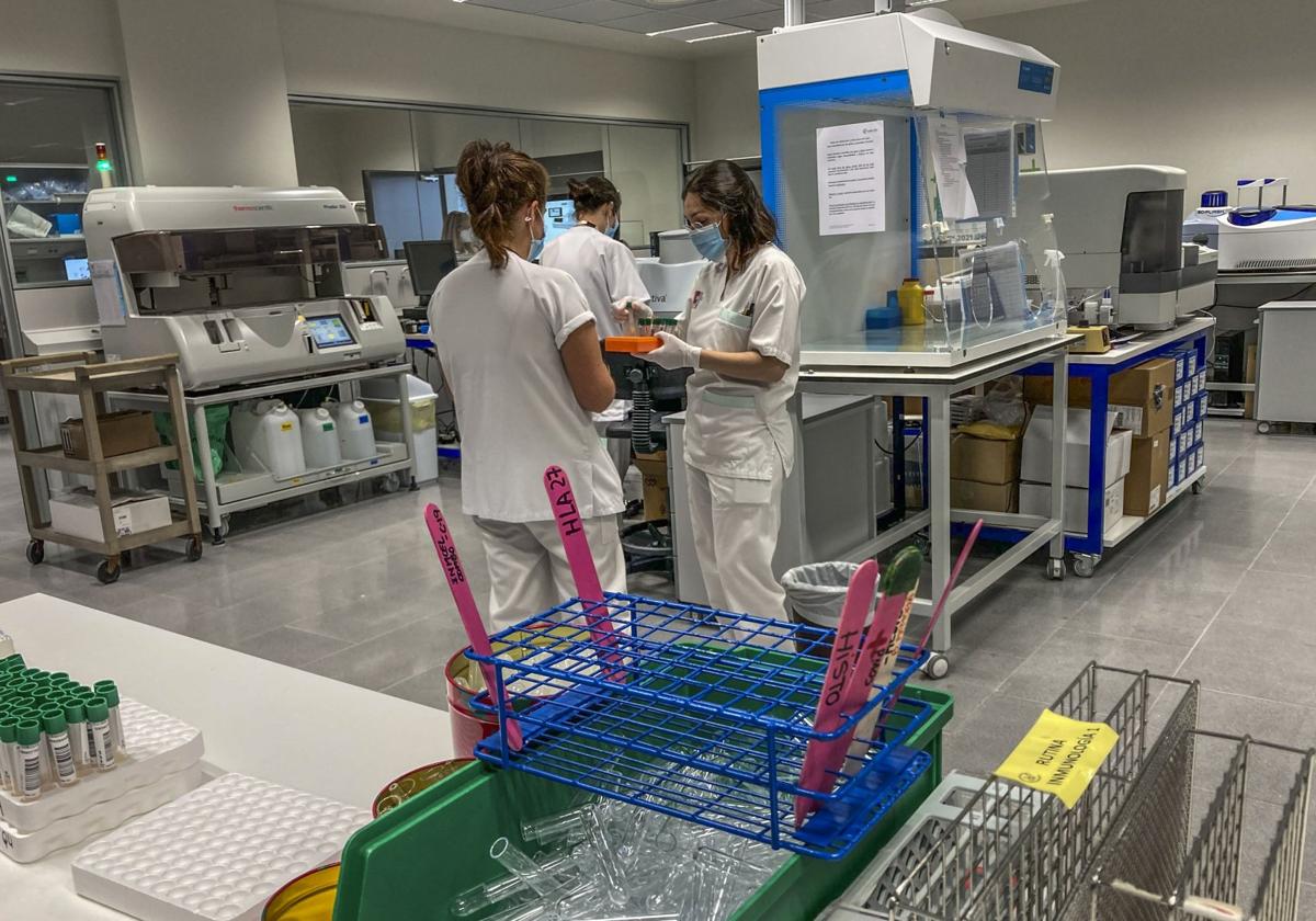 Grupo de investigadoras en un laboratorio de Inmunología.