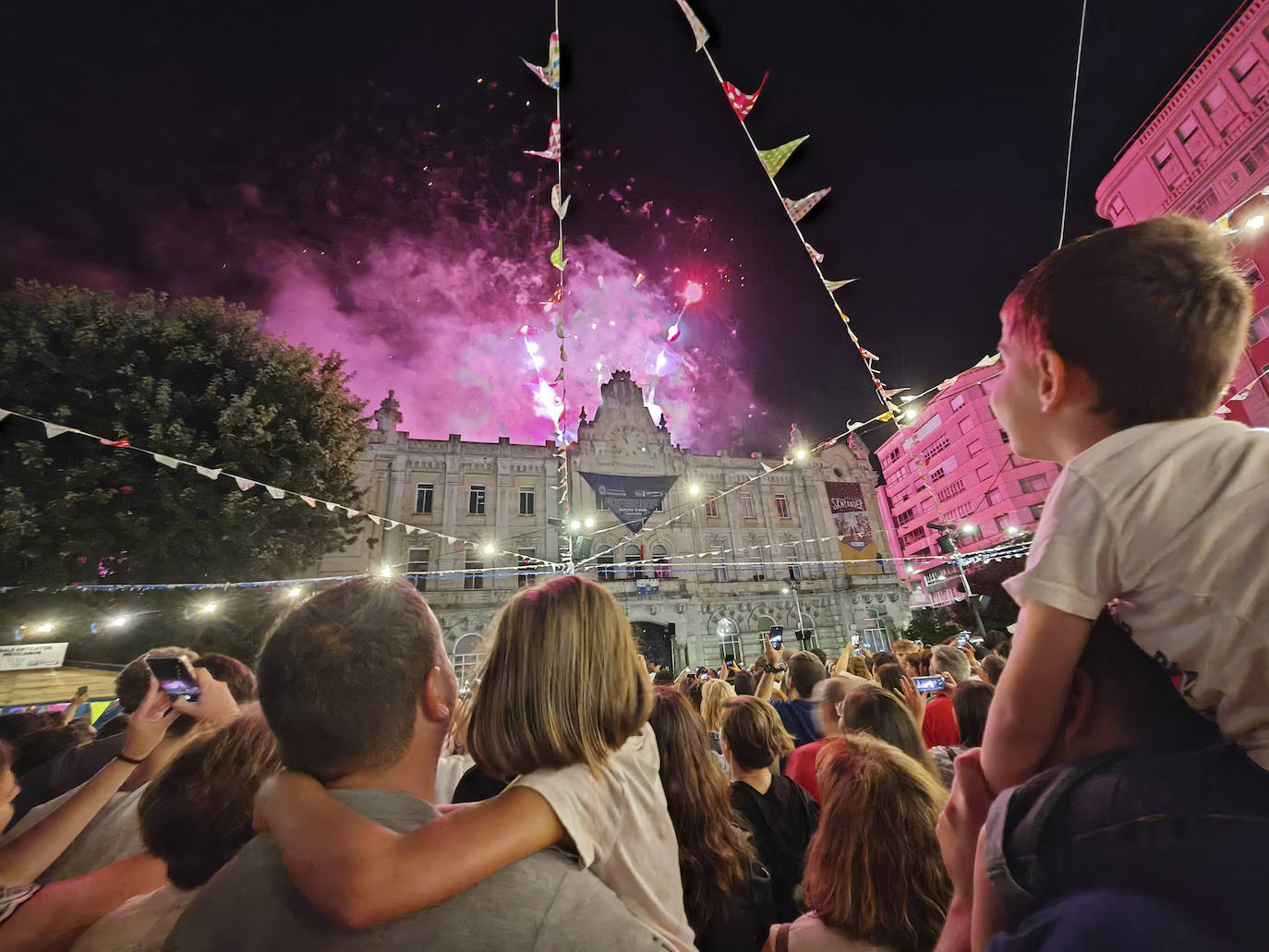 Fuegos artificiales para despedir la Semana Grande