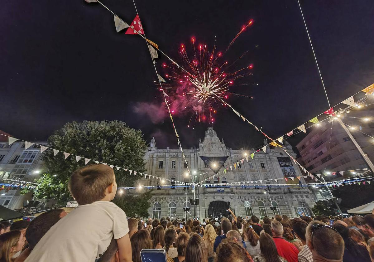 Fuegos artificiales para despedir la Semana Grande