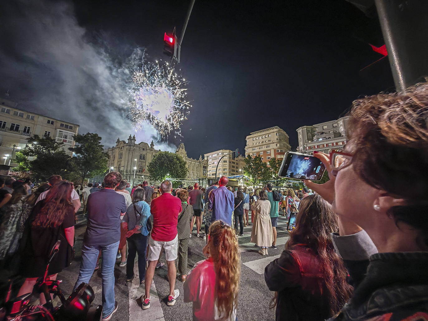 Fuegos artificiales para despedir la Semana Grande