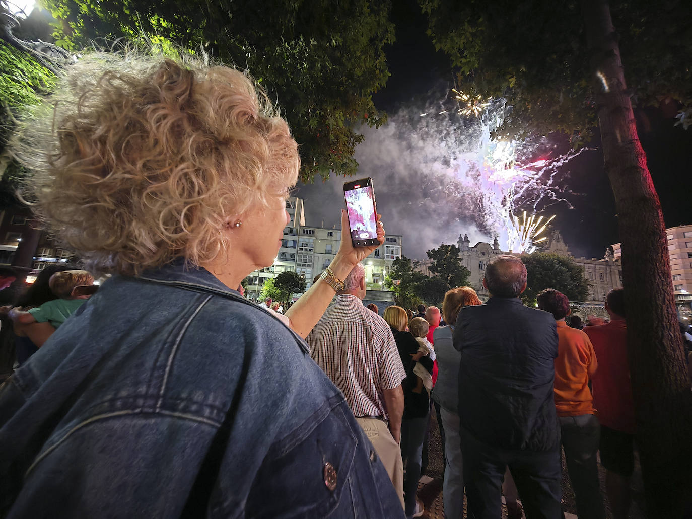 Fuegos artificiales para despedir la Semana Grande