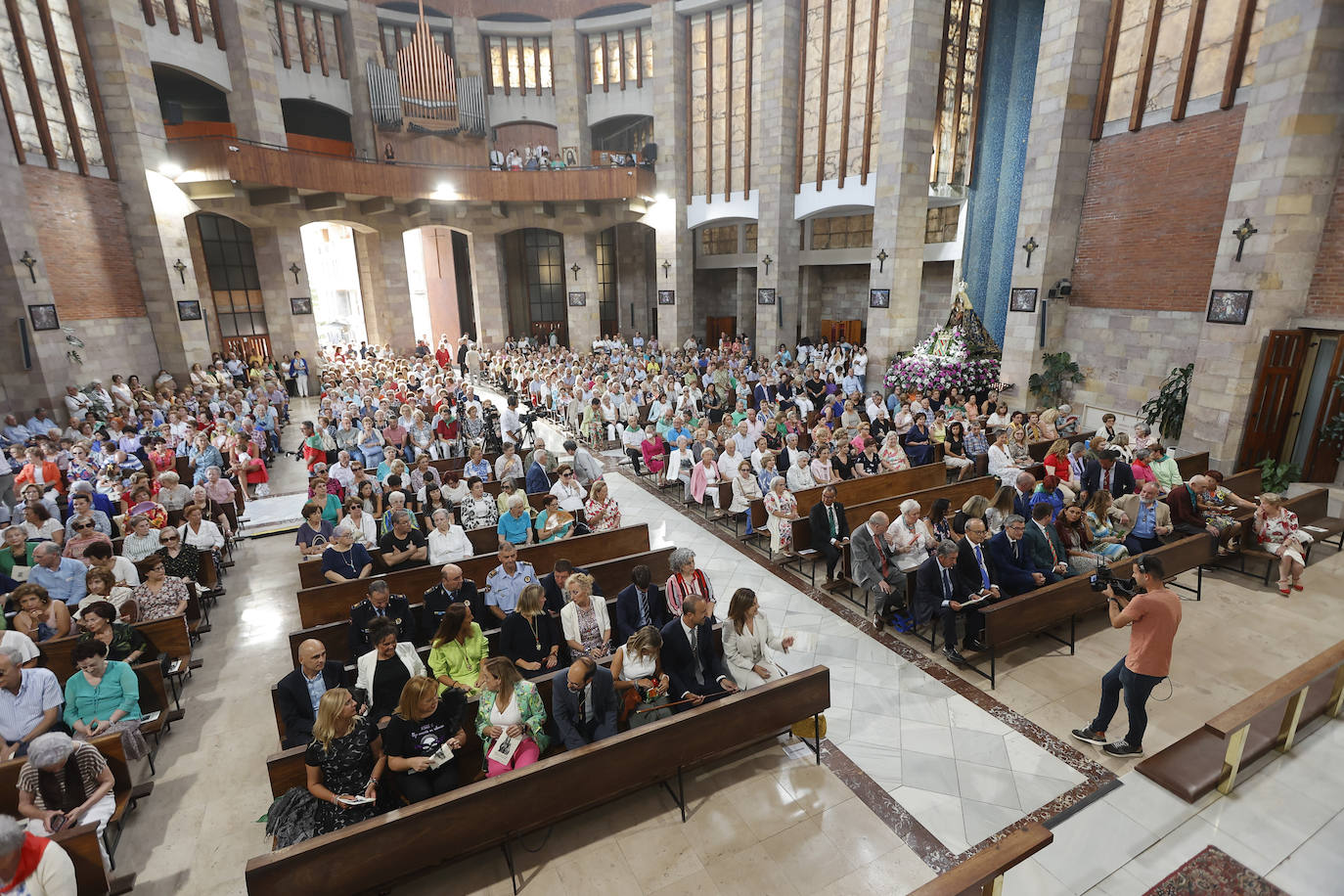 Vista del interior de  la iglesia,.