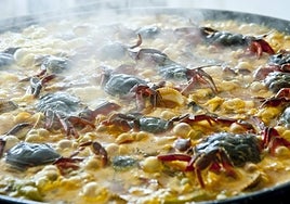 Arroz con cámbaros típico de la villa marinera de Suances.
