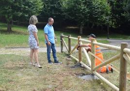 Los ediles Almudena Ruiz y David Diego supervisaron esta semana la marcha de las obras.