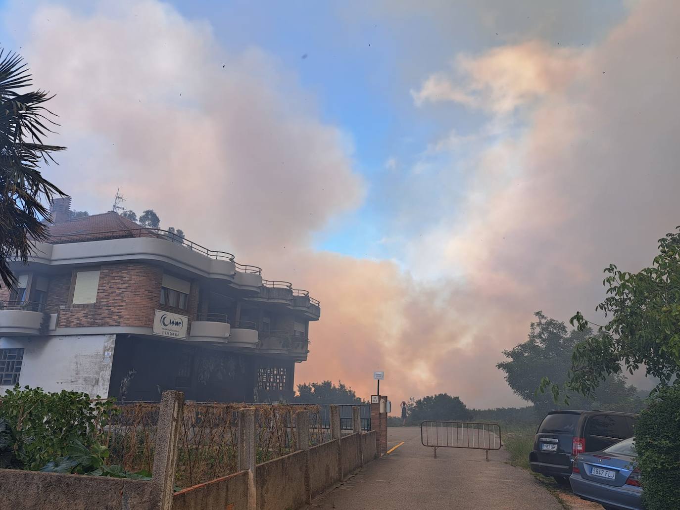 El humo tomó cuerpo con gran rapidez desde que se generó el fuego, sobre las 15.00 horas y se hizo muy denso por momentos