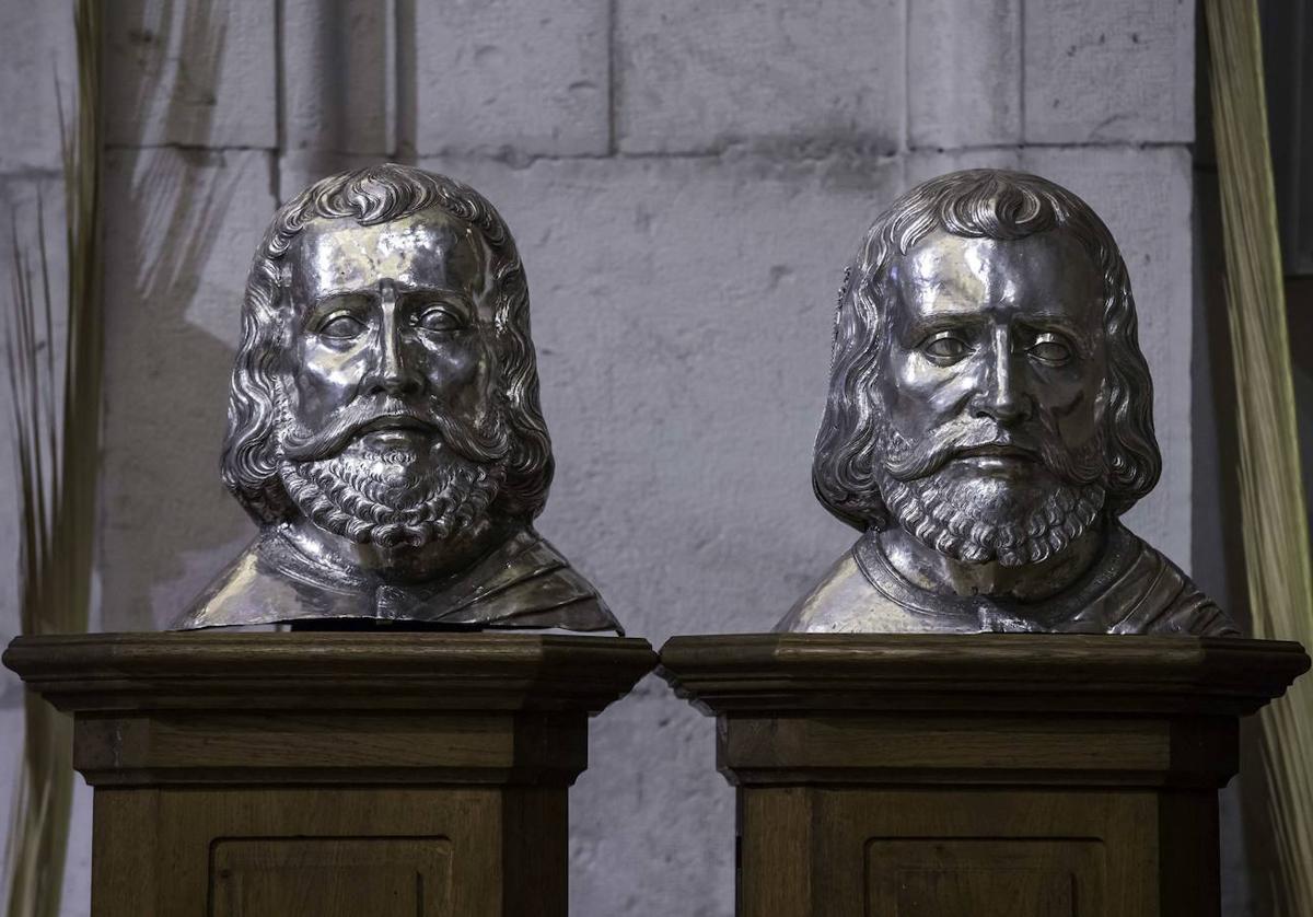 Las cabezas de San Celedonio y San Emeterio están en la Catedral de Santander.