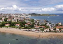 Imagen aérea de El Sardinero, una de las zonas con rentas más elevadas de Cantabria.