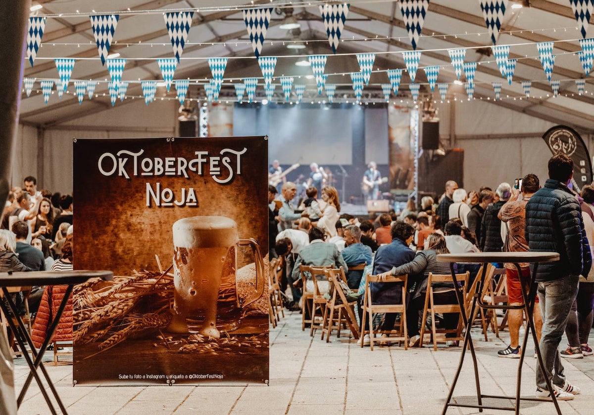 Celebración del Oktoberfest el pasado año en la Plaza de la Villa.