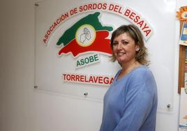 Catalina Cebellán, presidenta de la Asociación de Sordos del Besaya.