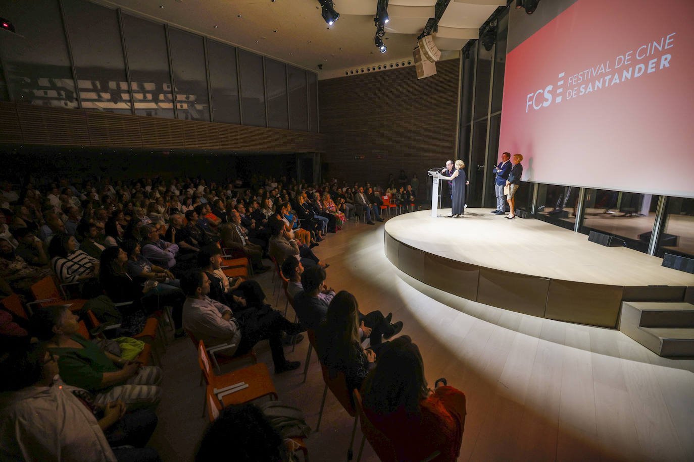 La sala del Centro Botín, este jueves por la noche.