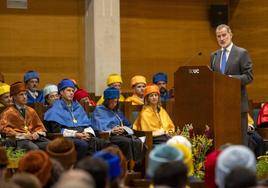 El Rey, durante su discurso inaugural del curso en Santander.