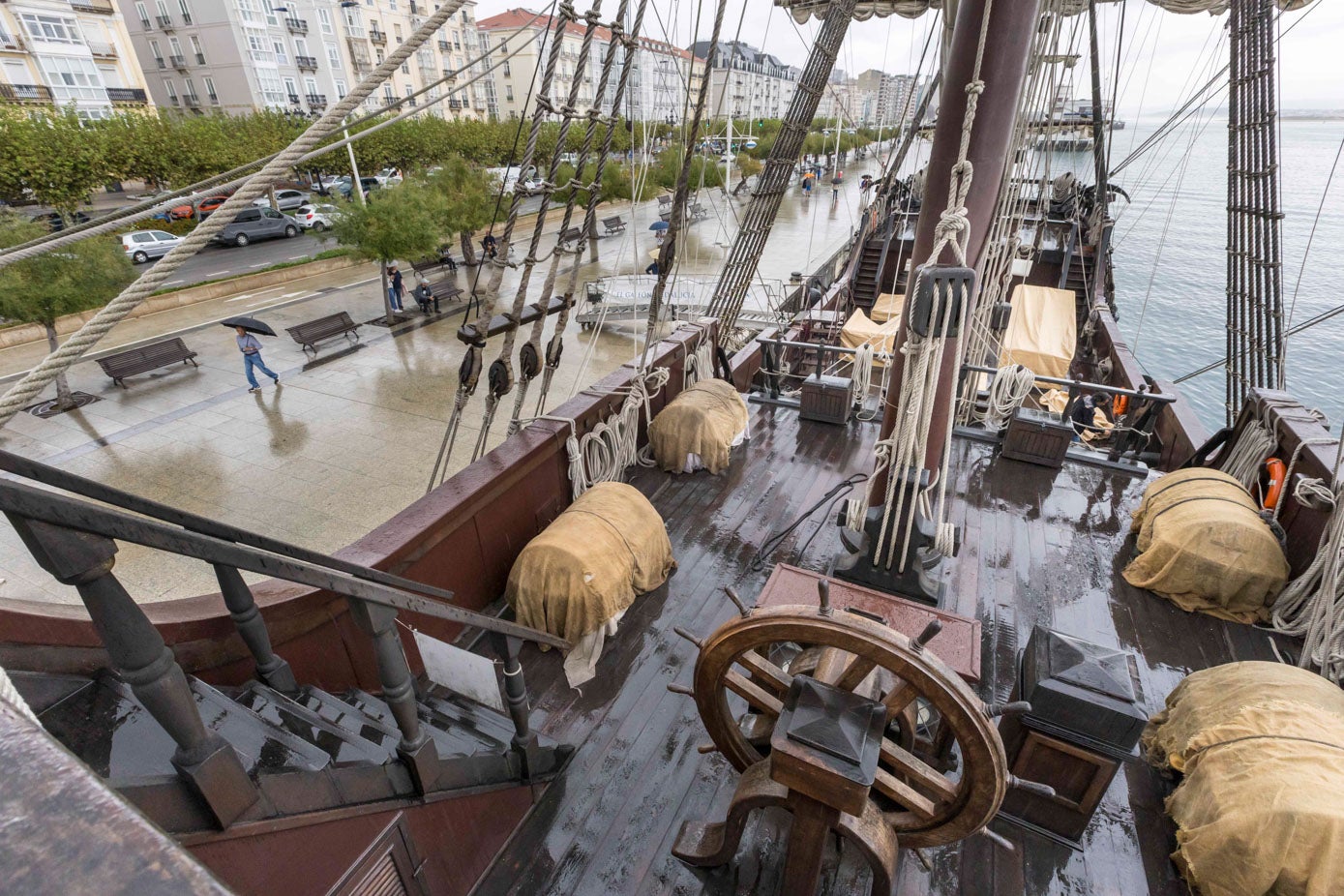 El Galeón Andalucía fue construido en Punta Umbría, Huelva, en 2011.